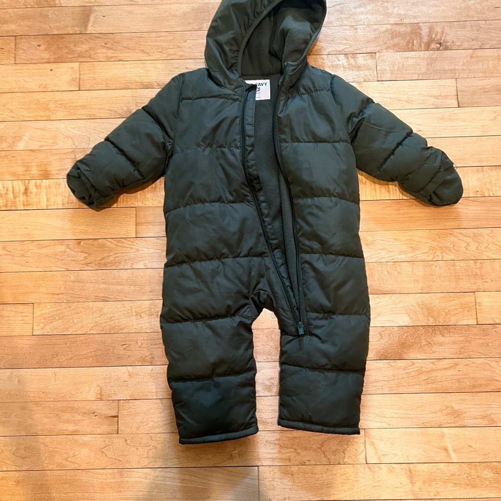 Old Navy Olive Green Baby Snowsuit